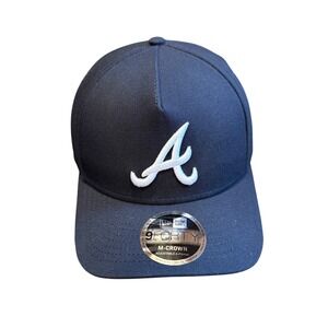 Atlanta Braves New Era 9FORTY M-Crown Baseball Hat Cap Snapback Blue New